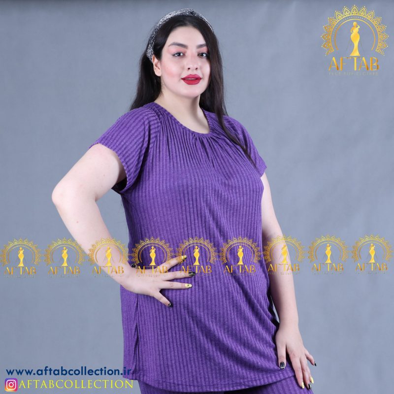 ست تونیک شلوارک تابستانه سایزبزرگ - Image 2