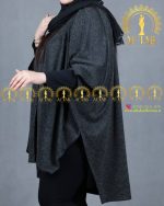 مانتو پانچ پاییزه سایزبزرگ نمای بغل