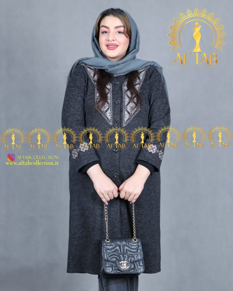 مانتو انغوره گلدوزی مثلثی سایز بزرگ