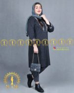 مانتو انغوره گلدوزی مثلثی سایز بزرگ