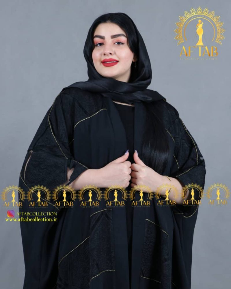 مانتو مجلسی یاخما جلوباز سایز بزرگ - Image 5