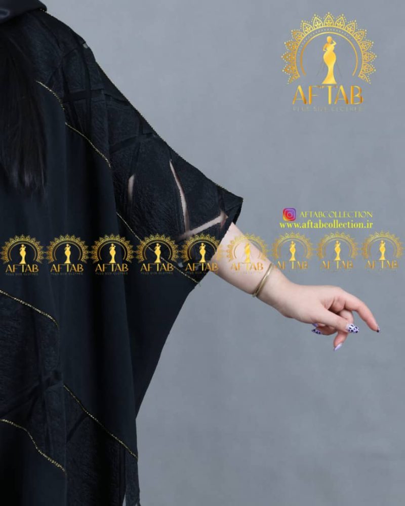 مانتو مجلسی یاخما جلوباز سایز بزرگ - Image 3