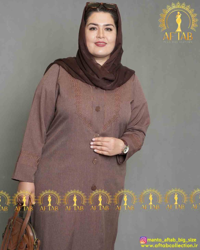 مانتو اداری شکلاتی