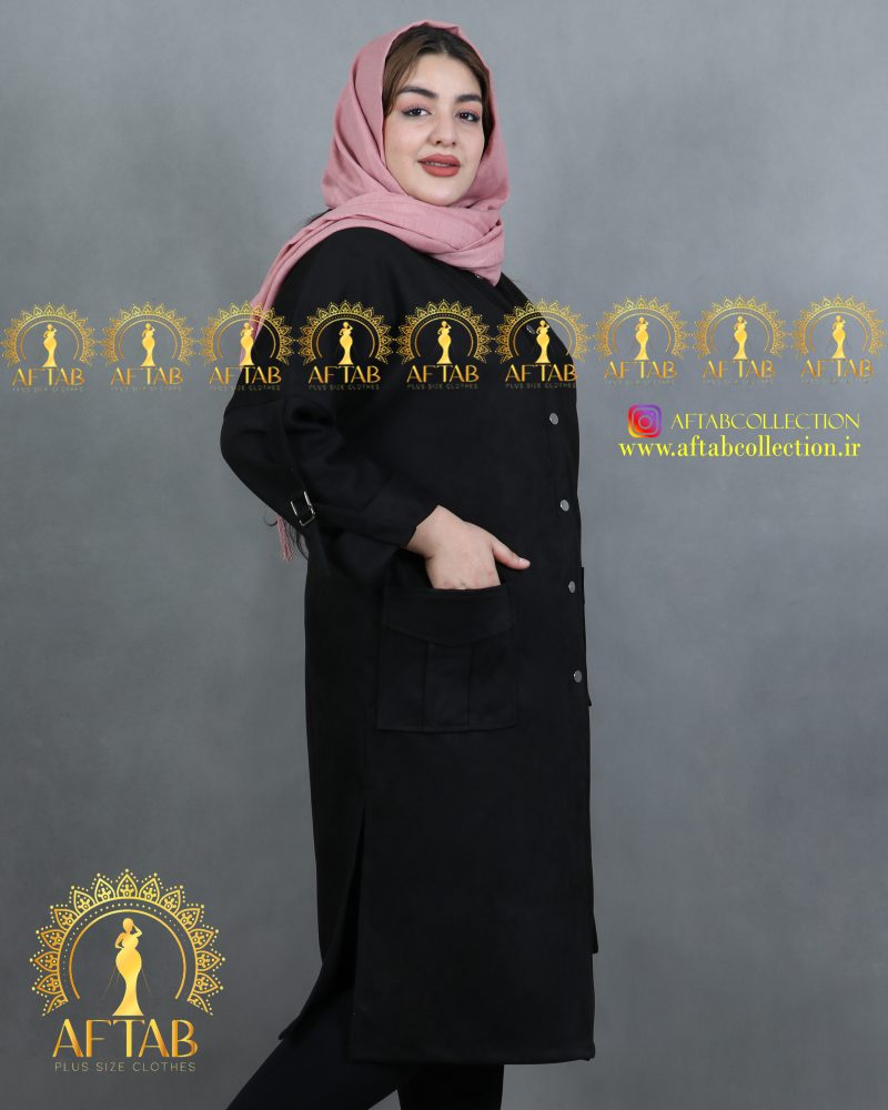 مانتو سوییت سگک دار سایزبزرگ دو جیب جلو مانتو مانتو سوییت سگک دار سایزبزرگ دو جیب جلو مانتو