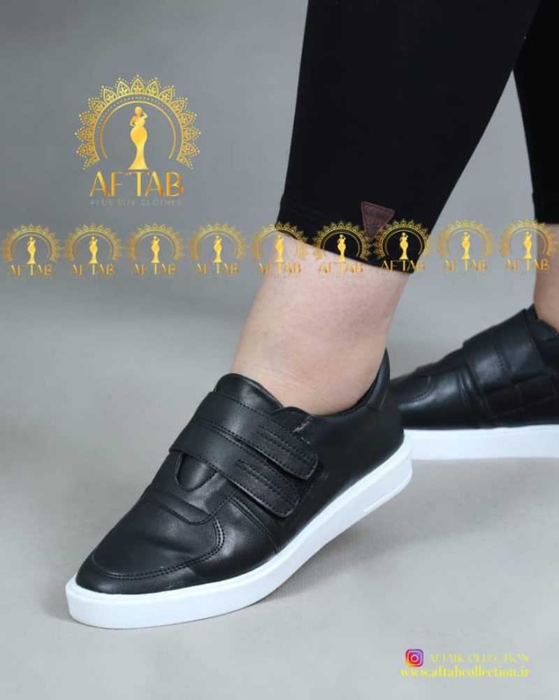 کفش اسپرت ونس چسبی بزرگ پا زیره سفید