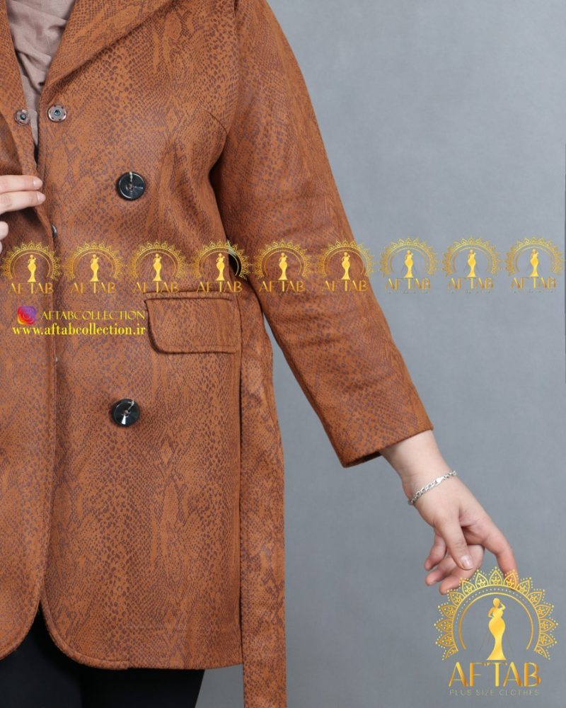 مانتو کتی سوییت سایز بزرگ کمربندی