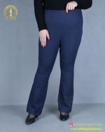 شلوار طرح جین دمپا گشاد سایز بزرگ نما دور
