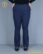 شلوار طرح جین دمپا گشاد سایز بزرگ نما جلو