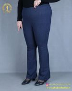 شلوار طرح جین دمپا گشاد سایز بزرگ آبی