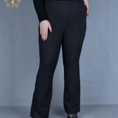 شلوار طرح جین دمپا گشاد سایز بزرگ زغالی