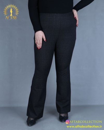 شلوار طرح جین دمپا گشاد سایز بزرگ زغالی