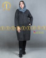 مانتو آنغوره ساده زغالی سایزبزرگ