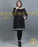 مانتو بافت طرح لوزی سایزبزرگ