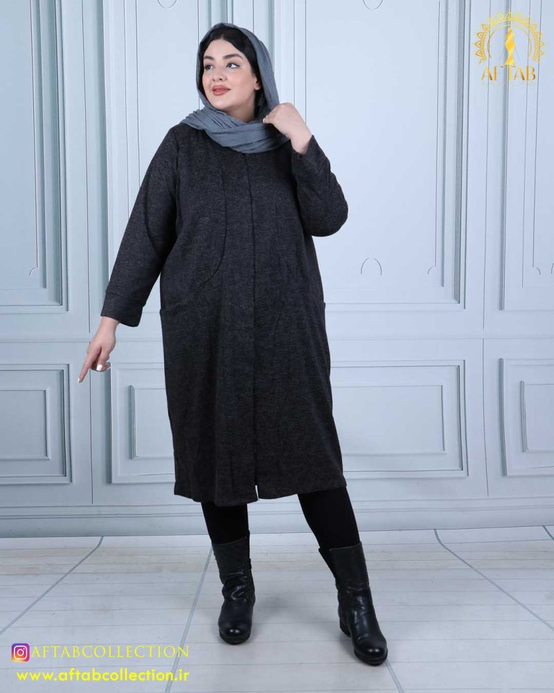 مانتو آنغوره ساده هلالی سایزبزرگ 3354 - Image 10
