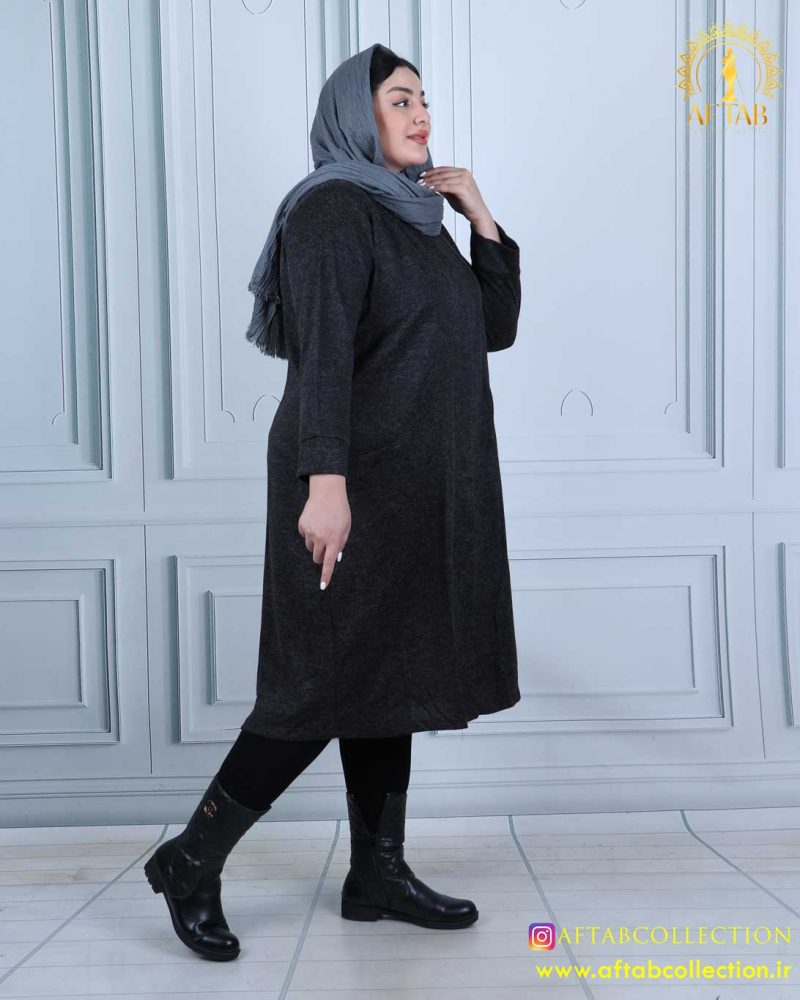 مانتو آنغوره ساده هلالی سایزبزرگ 3354 - Image 11