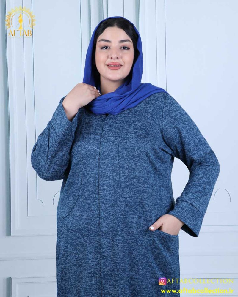 مانتو آنغوره ساده هلالی سایزبزرگ 3354 - Image 4