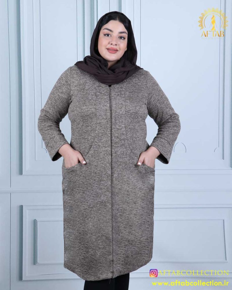 مانتو آنغوره ساده هلالی سایزبزرگ 3354 - Image 3