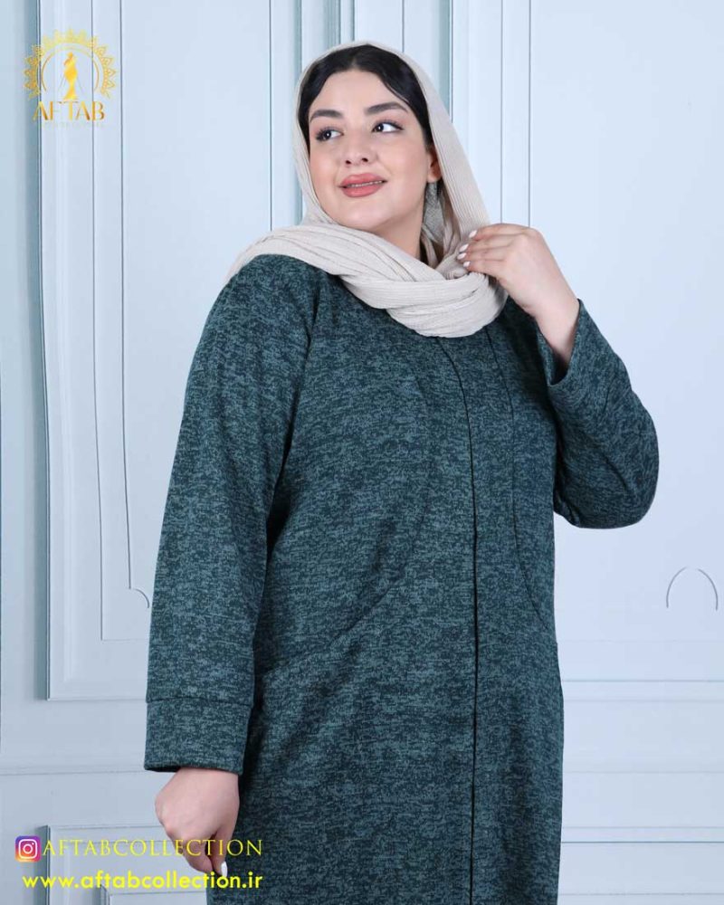 مانتو آنغوره ساده هلالی سایزبزرگ 3354 - Image 18