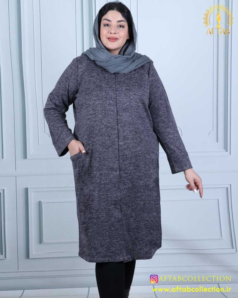 مانتو آنغوره ساده هلالی سایزبزرگ 3354 - Image 6