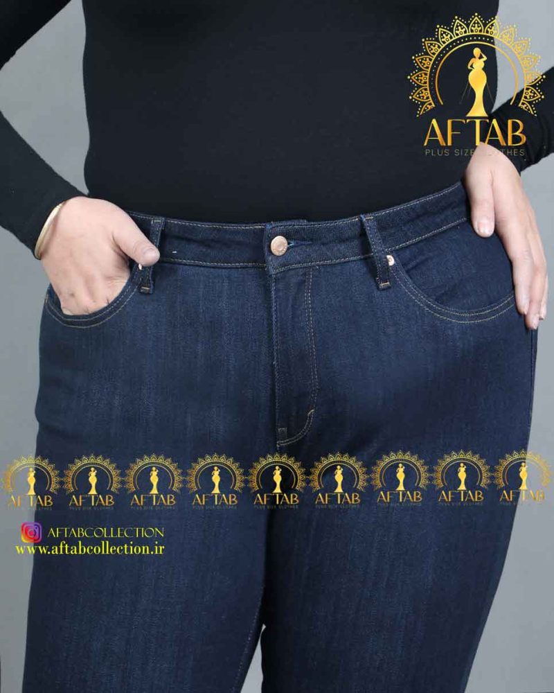 شلوار جین جذب سایزبزرگ جلو زیپ شلوار جین جذب سایزبزرگ جلو زیپ