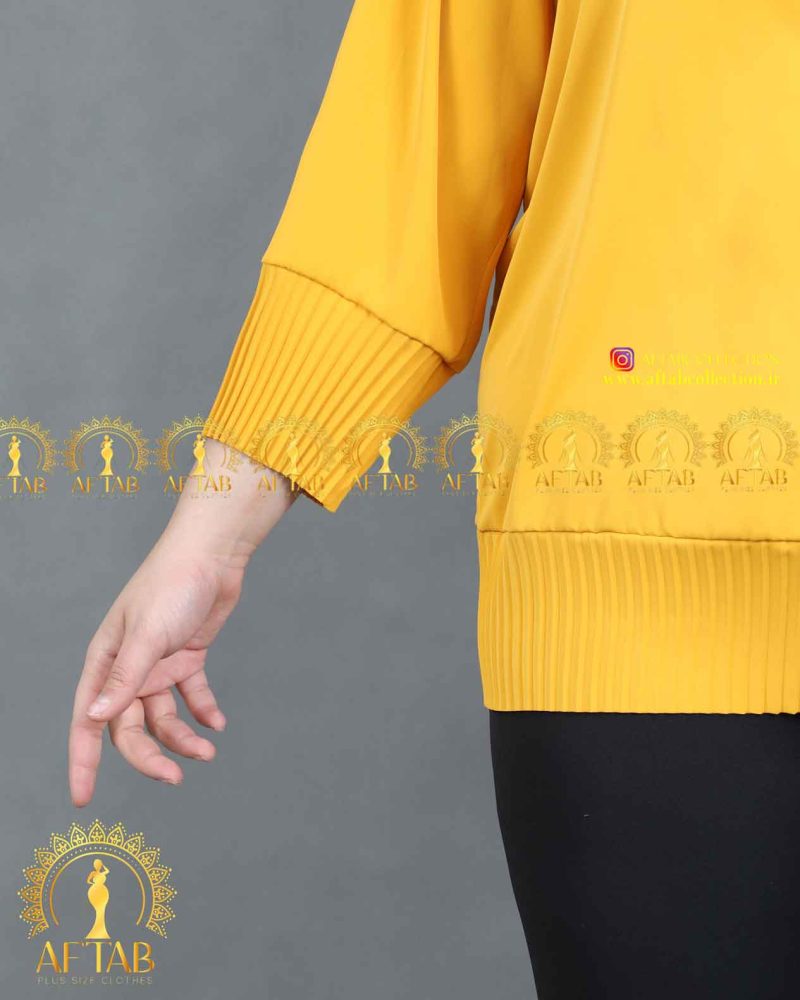 شومیز پلیسه مجلسی سایزبزرگ سر آستین