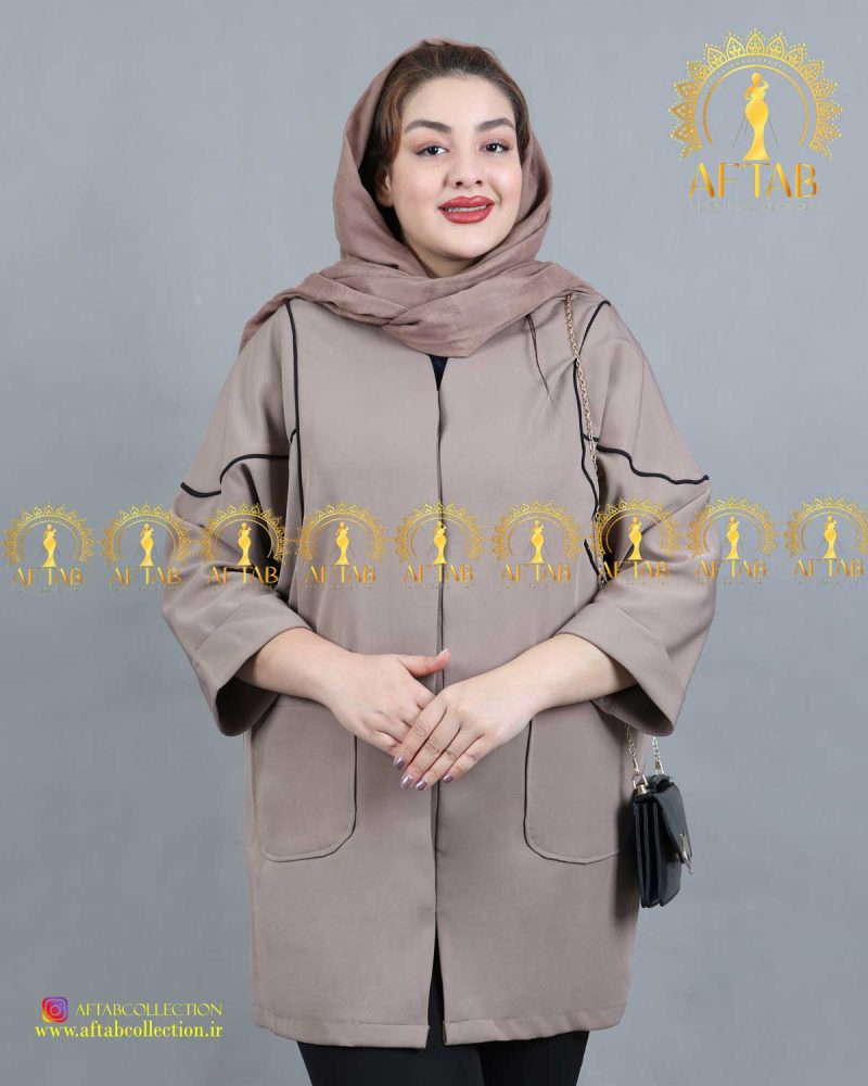 مانتو کتی مازراتی مغزی دوزی سایزبزرگ نمای نزدیک