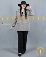 کت مازراتی یقه انگلیسی سایزبزرگ سبز سدری