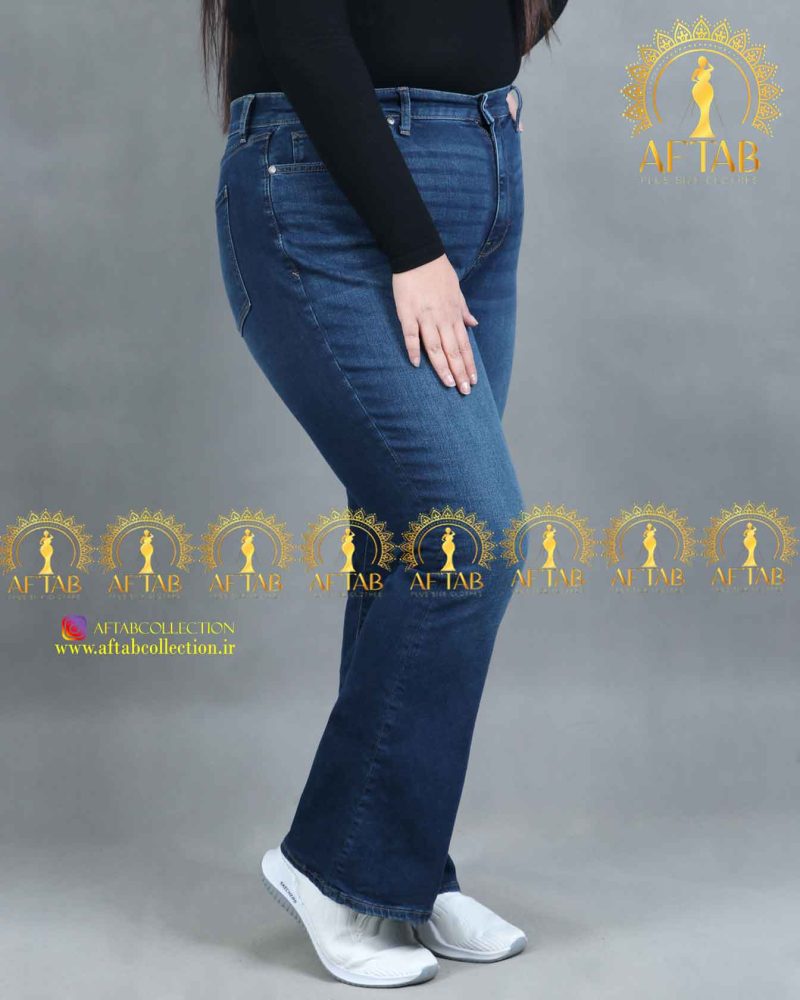 شلوار بوت کات سایزبزرگ رنگ سرمه ای شلوار بوت کات سایزبزرگ رنگ سرمه ای