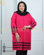 مانتو کتان لمه خرجکار آینه سایزبزرگ3412 - Image 5