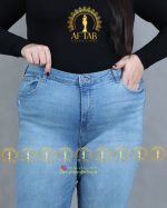 شلوار جین جذب زاپدار سایزبزرگ فاق بلند