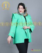 مانتو مغزی دوزی طلایی سایزبزرگ بهاره
