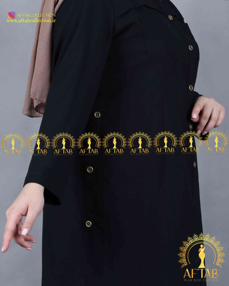 مانتو اسپرت اداری بغل دکمه سایزبزرگ چهارفصل مانتو اسپرت اداری بغل دکمه سایزبزرگ چهارفصل