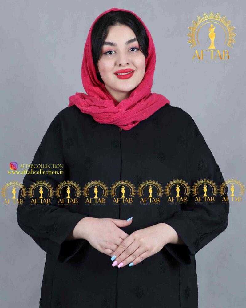 مانتو کرسپو قلاب دوزی سایزبزرگ جدید