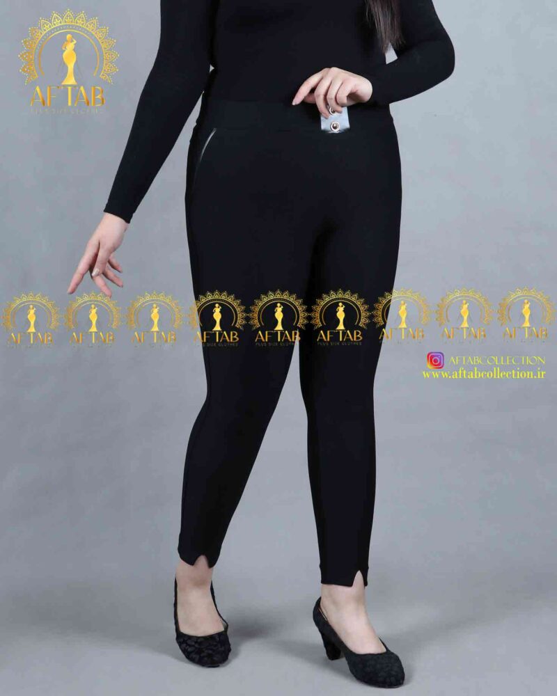 لگ سورن جلو چاکدار سایزبزرگ رنگ مشکی