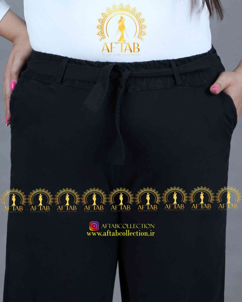شلوار بگ طرح جین سایزبزرگ رنگ مشکی