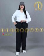 شلوار بگ طرح جین سایزبزرگ مشکی