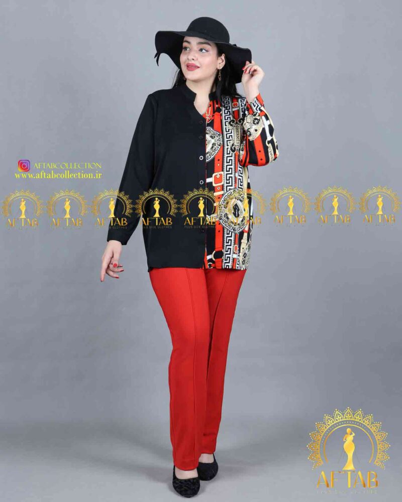 شومیز یک طرف طرحدار مجلسی سایزبزرگ نارنجی طرحدار شومیز یک طرف طرحدار مجلسی سایزبزرگ نارنجی طرحدار