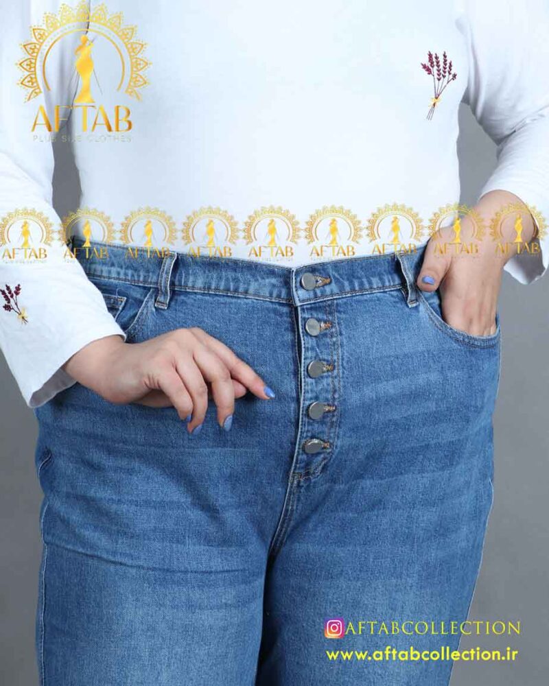 شلوار دمپا گشاد ترکیبی سایز بزرگ بوت کات