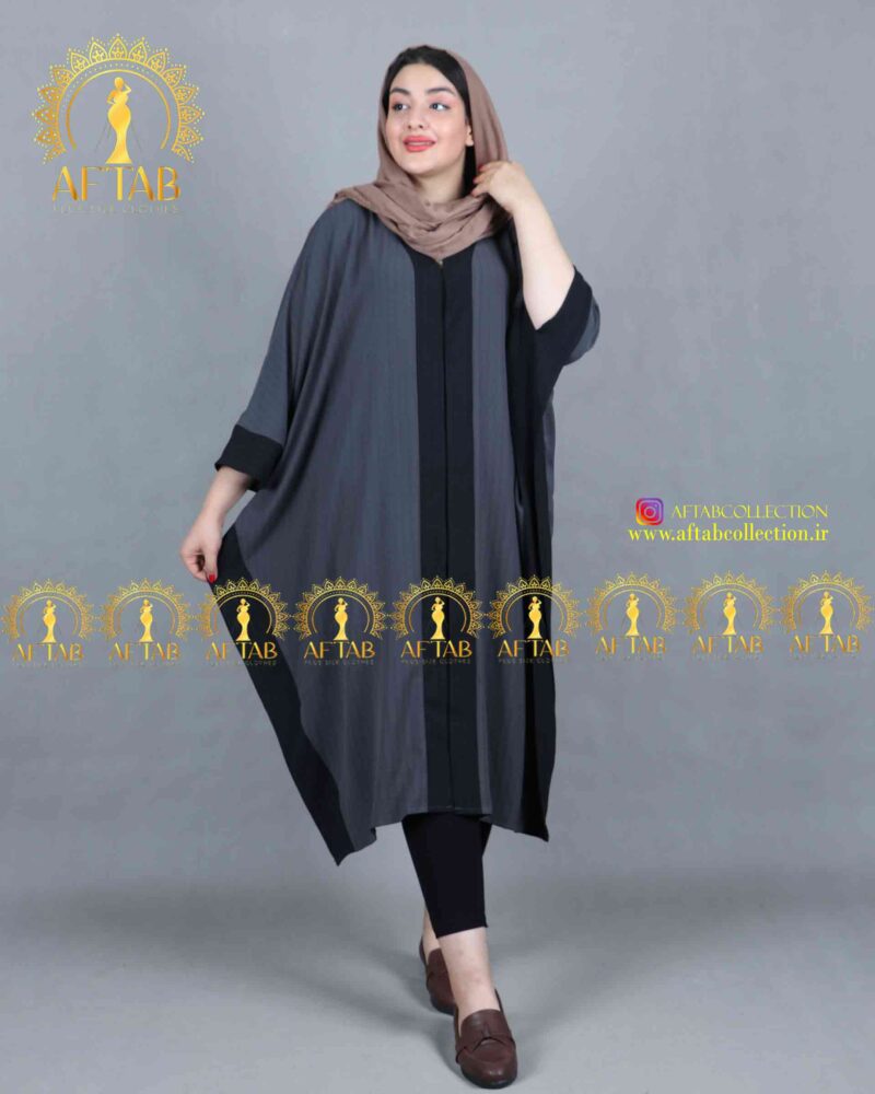پانچ طوسی روشن نوار مشکی