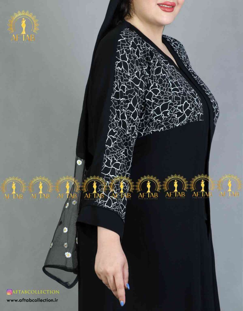 مانتو کریشه تینا سایز بزرگ آستین کیمونو