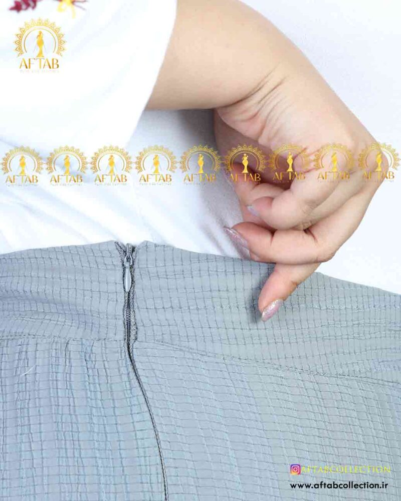 ست کراش منگنه سایز بزرگ طوسی زیپ دار