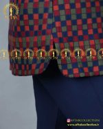 کت ترک چهارخونه سایز بزرگ بغل چاکدار