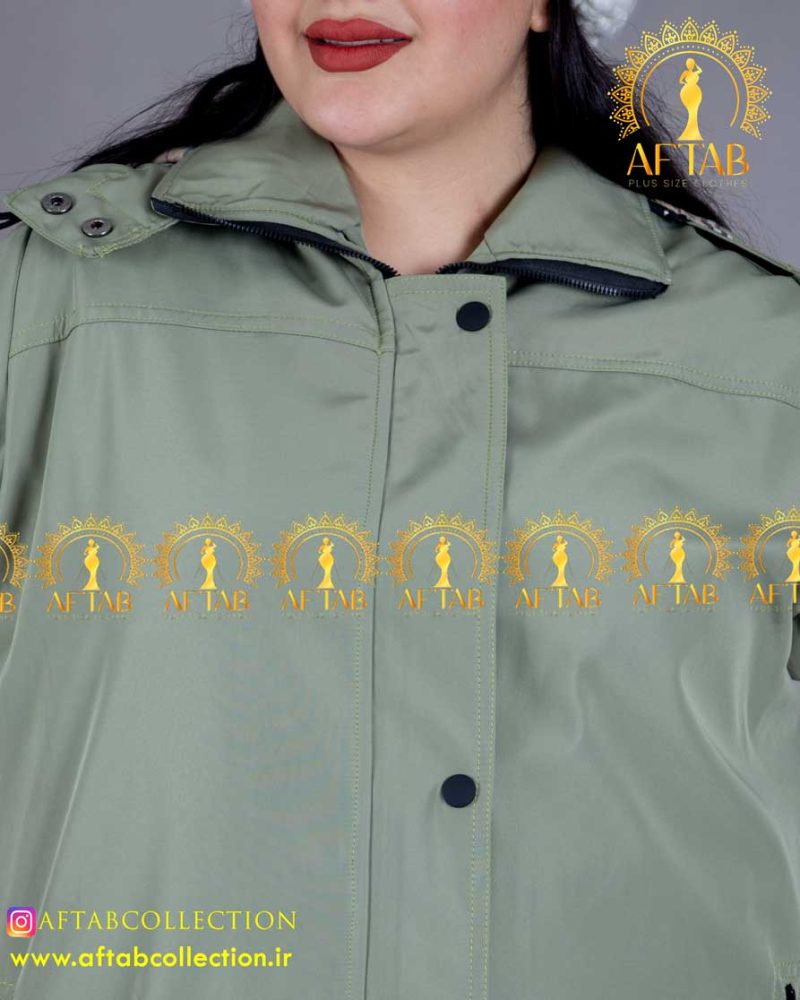 بارانی بربری سایز بزرگ سبز