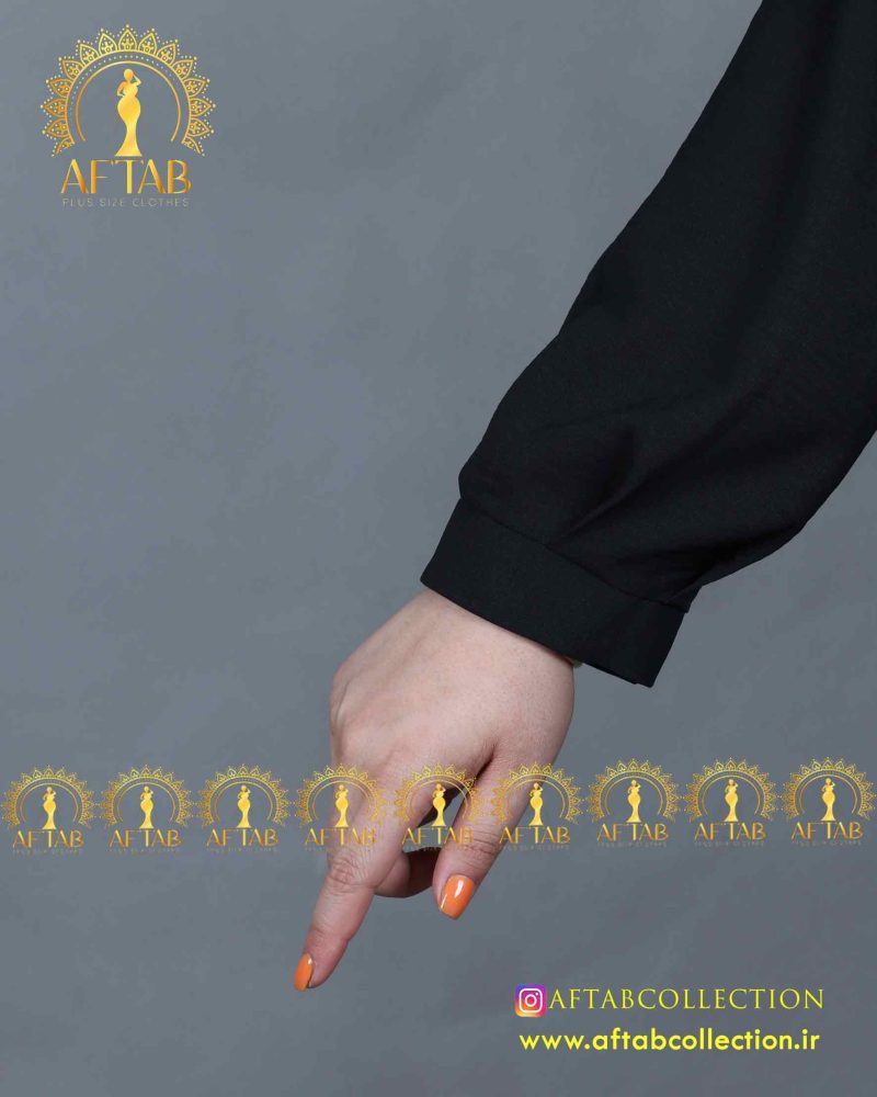 مانتو ابروبادی یقه انگلیسی سایز بزرگ استین پاکتی مانتو ابروبادی یقه انگلیسی سایز بزرگ استین پاکتی