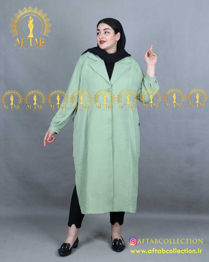 مانتو ابروبادی یقه انگلیسی سایز بزرگ مانتو ابروبادی یقه انگلیسی سایز بزرگ