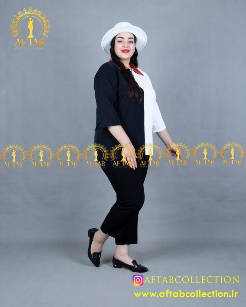 شومیز زیپ کوتاه سایز بزرگ 4051 - Image 3