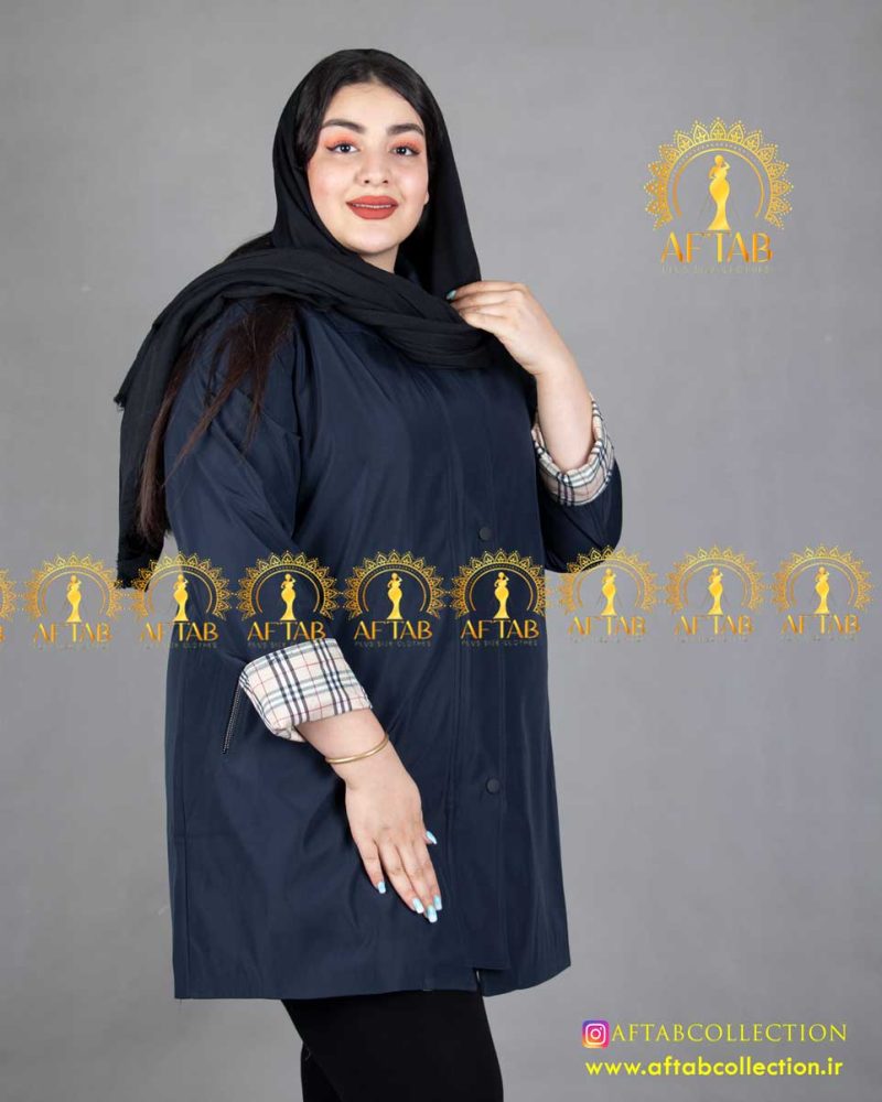 بارانی بربری سایز بزرگ مشکی