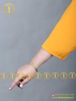 شومیز جیب نما سایزبزرگ خردلی استین