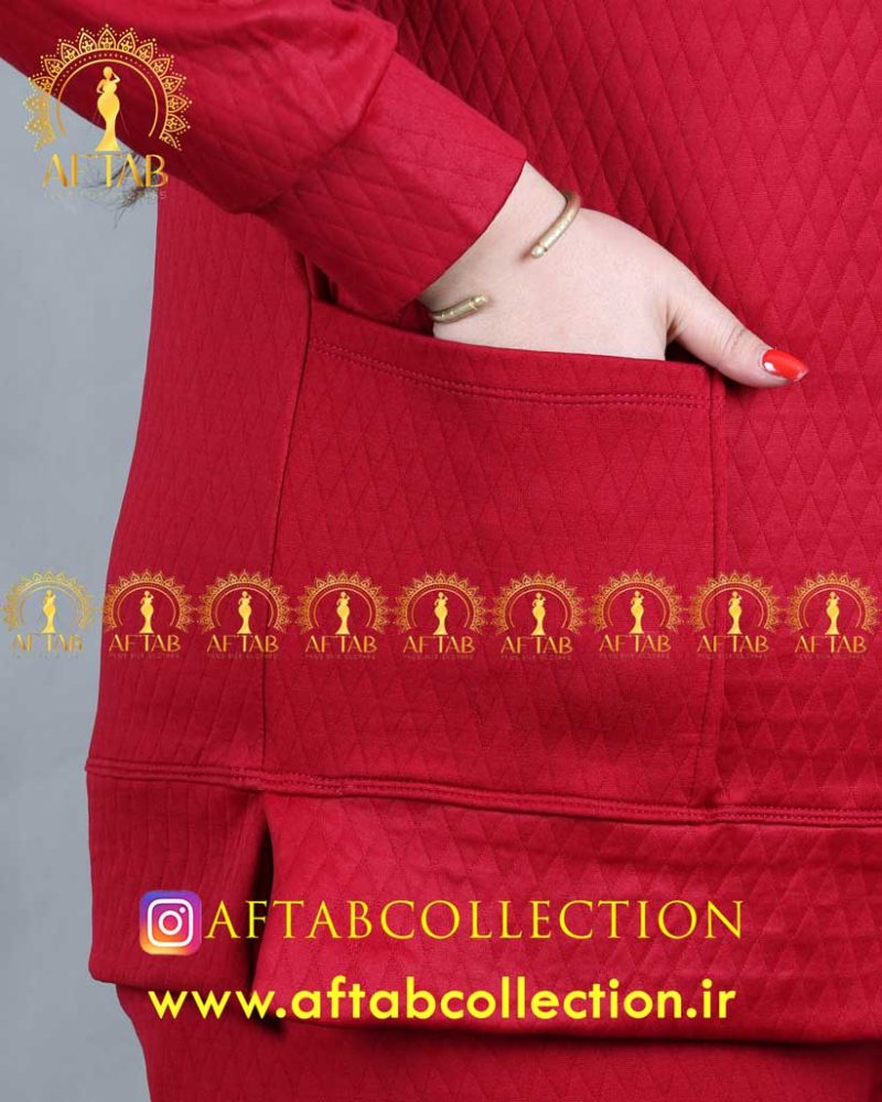 ست هودی شلوار کلاه دار سایزبزرگ جیب از رو