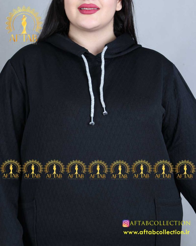 ست هودی شلوار کلاه دار سایزبزرگ نرم